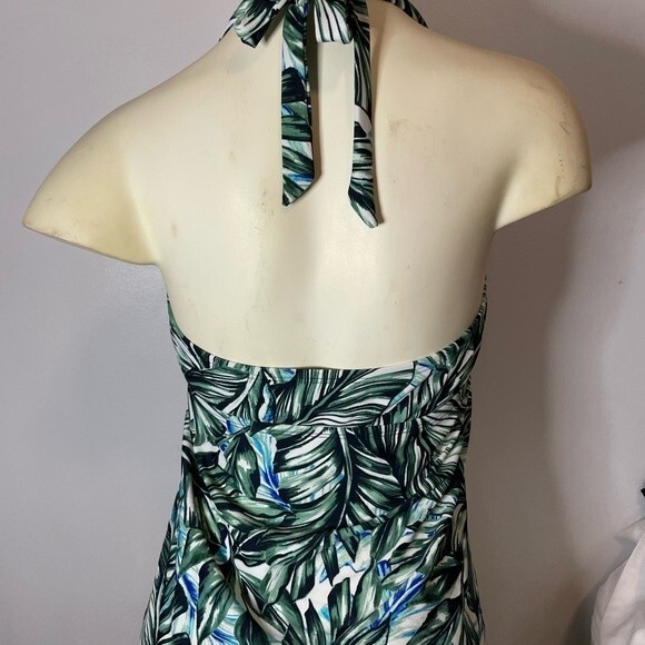 A.N.A. Women's Tankini (TOP ONLY) Palm Leaves Print Size L - Picture 2 of 4